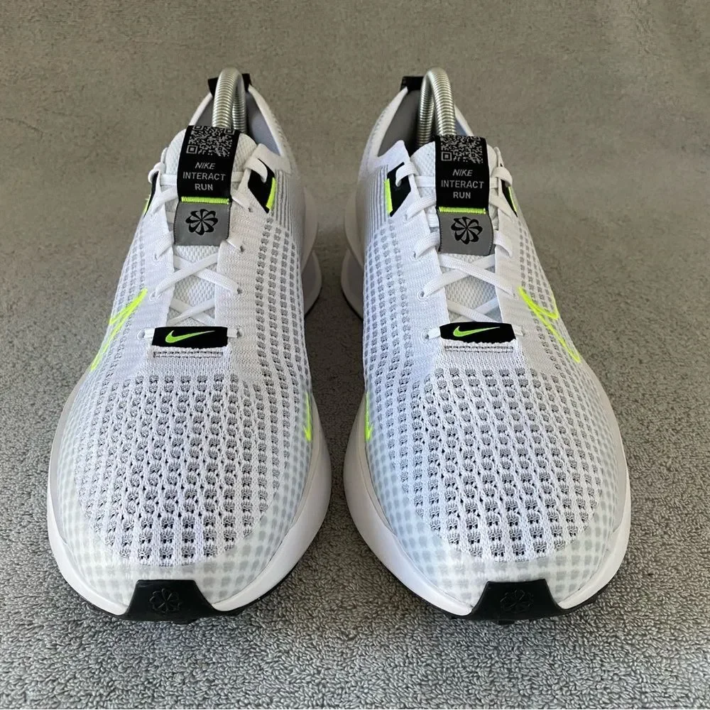 Nike Mens 13 Interact Run Running Shoes Athletic Sneaker FD2291-100 White Volt - Picture 3 of 8